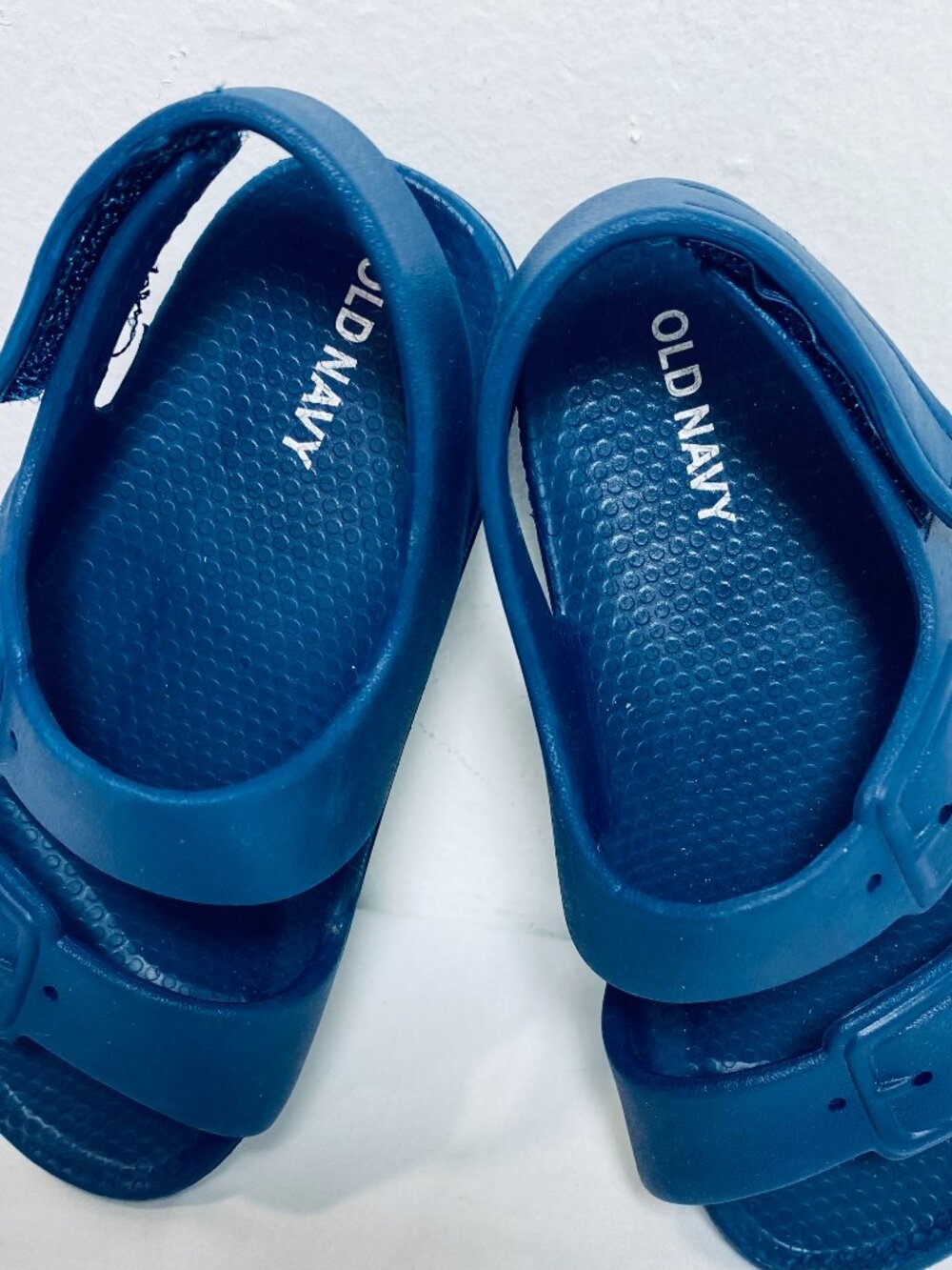 Toddler Sz 6 Old Navy Vinyl Sandals Water Shoes Navy Blue, NWOT